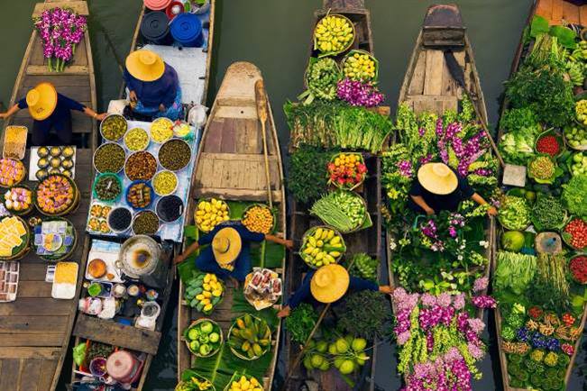 viajes tailandia mercado flotante 