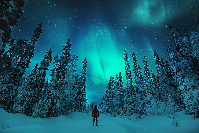 viajes laponia caza auroras boreales